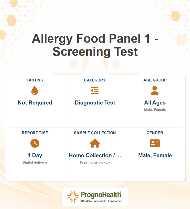 Allergy Food Panel 1 - Screening Test