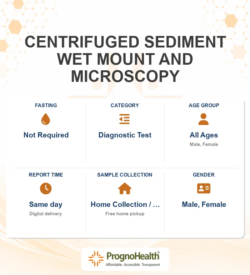 CENTRIFUGED SEDIMENT WET MOUNT AND MICROSCOPY