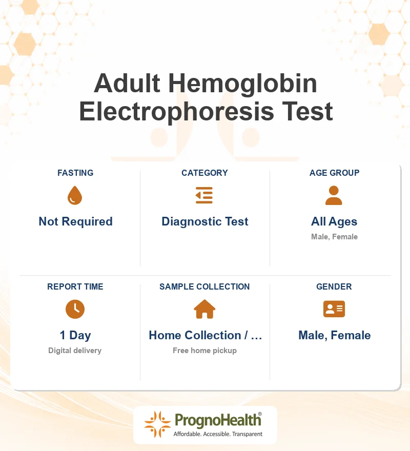 Adult Hemoglobin Electrophoresis Test