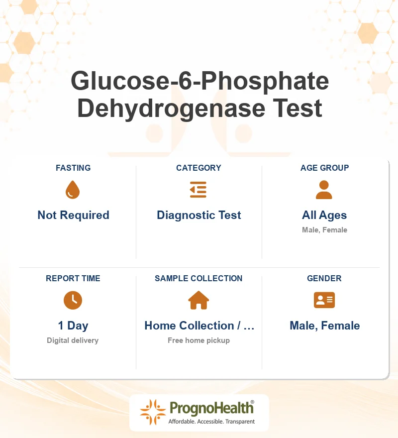 Glucose-6-Phosphate Dehydrogenase Test